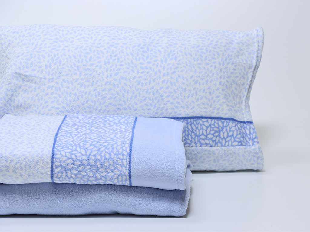Juego sábanas microlina Armuña azul cama 90cm.