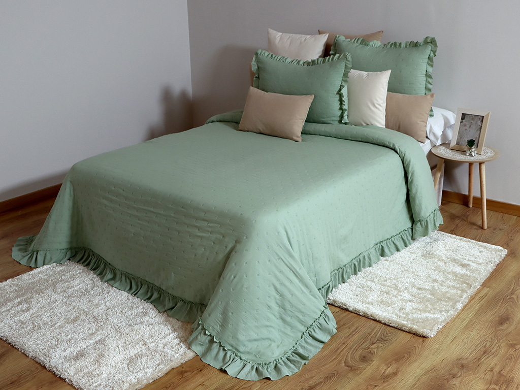 Bouti Napoli Verde 135cm + 2 f. cojin 