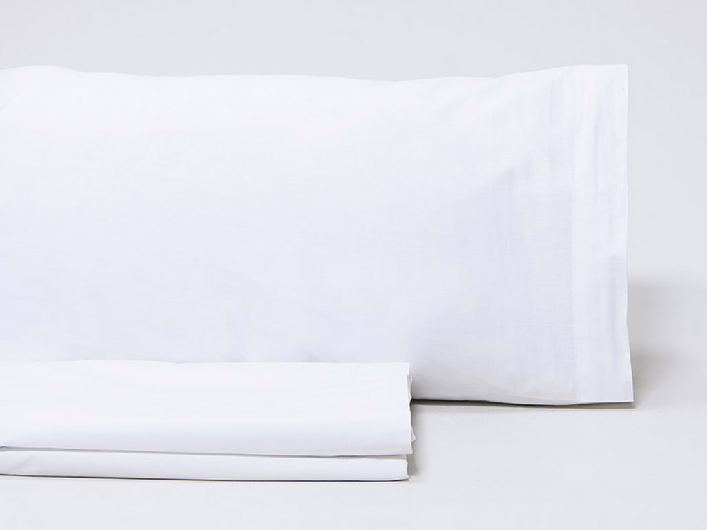 Juego sábanas hosteleria blanco cama 135cm. 3 piezas