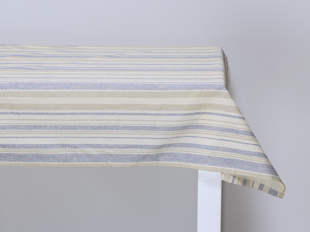 Mantel Rayas Azul-Beige (varias medidas)
