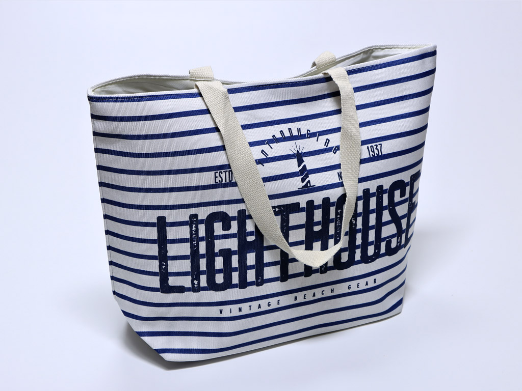 Bolso Playa Azul Rayas