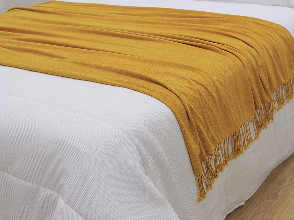 Plaid Chenilla Ocre 130x160cm