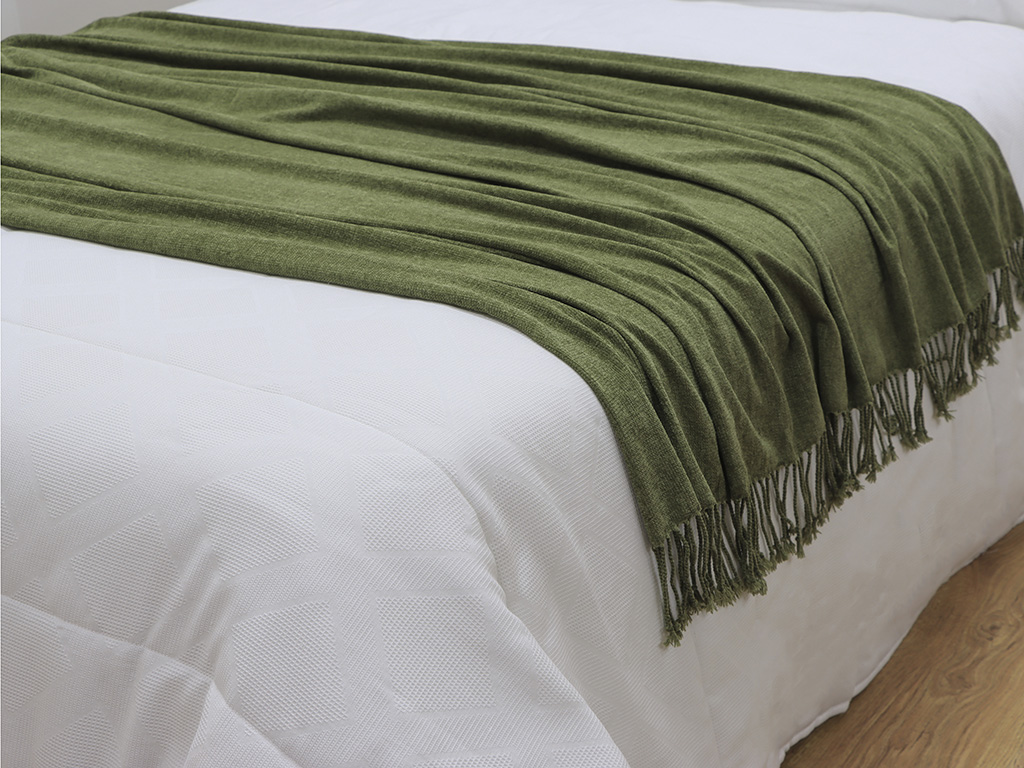 Plaid Chenilla Verde 130x160cm