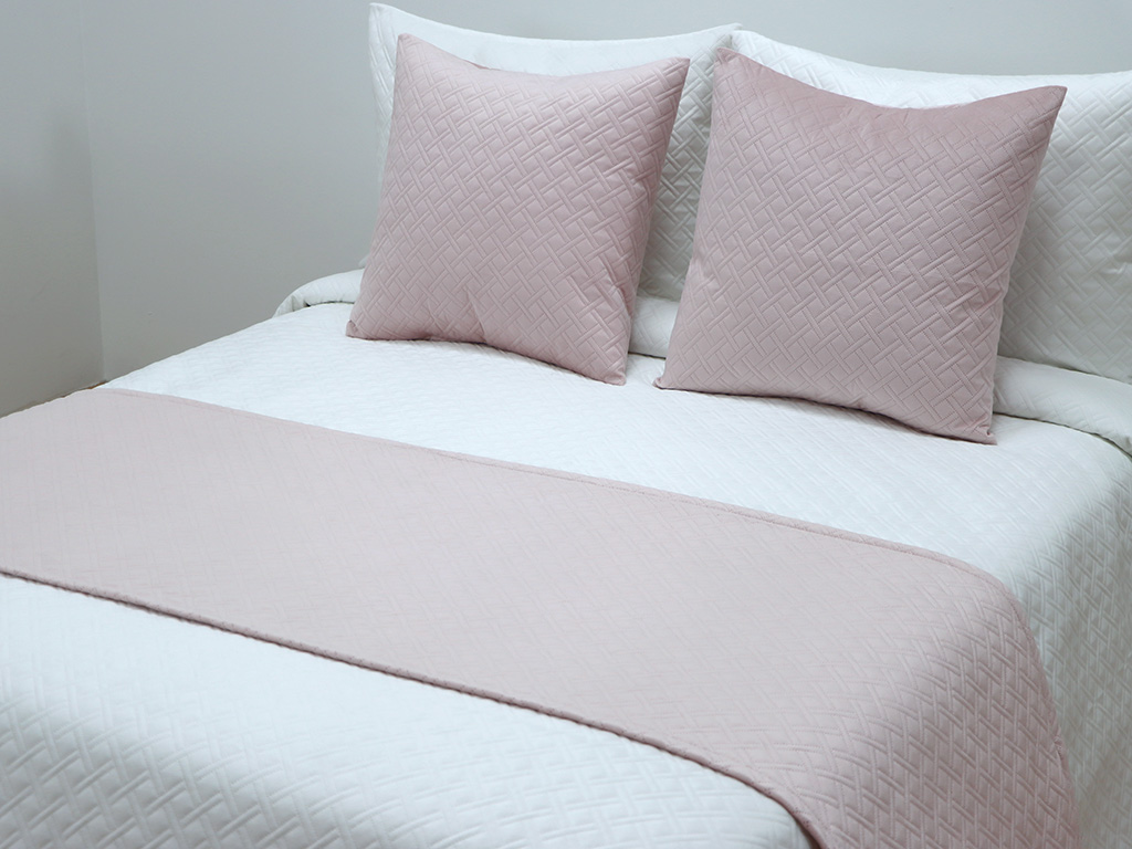 Pie de cama Terciopelo Rosa