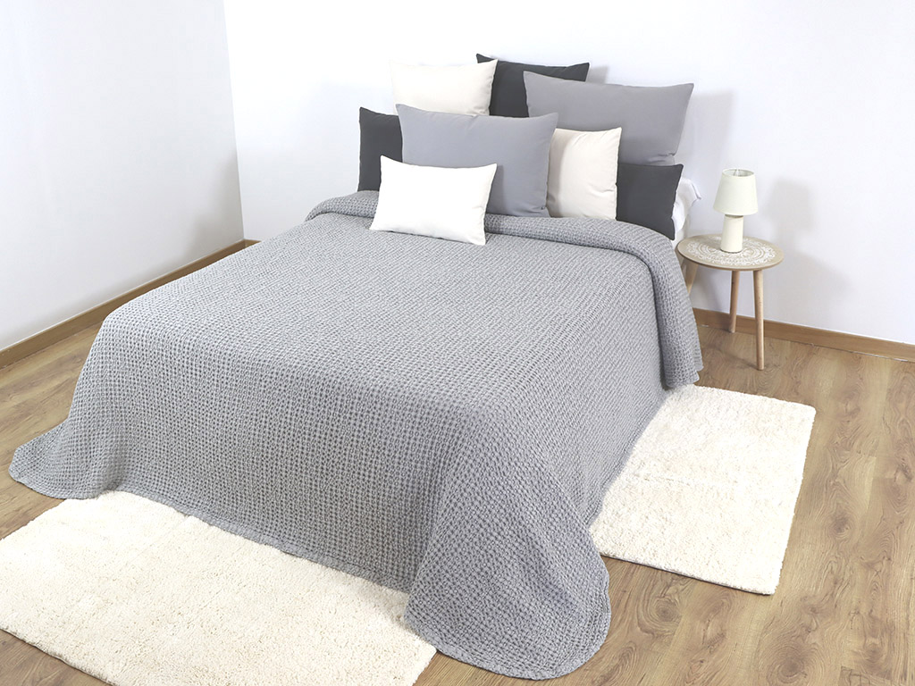 Colcha Waffle Gris 150cm