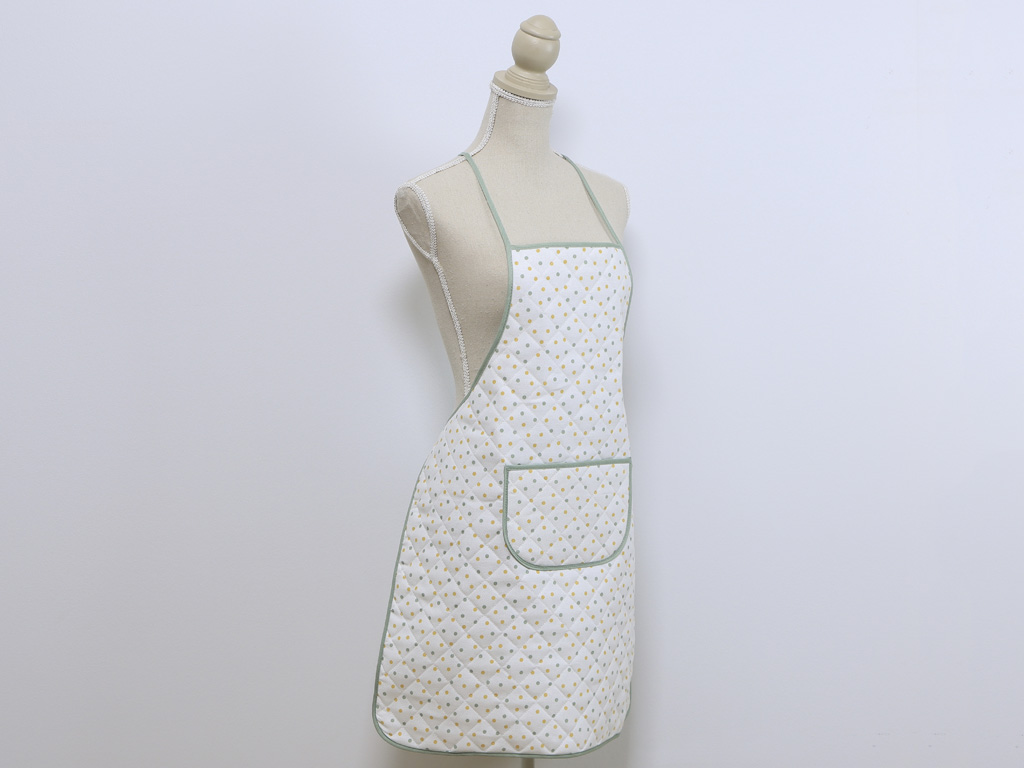 Delantal Topos Amarillo-Verde