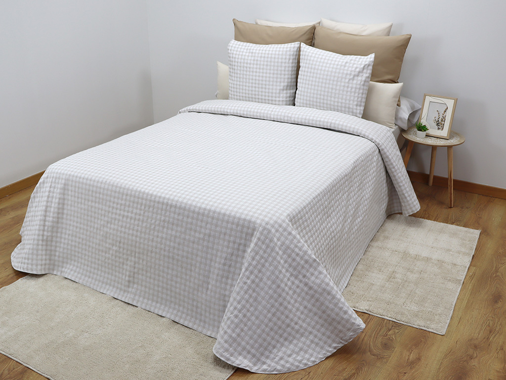 Colcha Vichy Beige 135cm