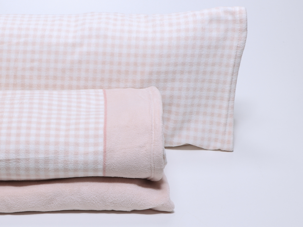 Juego coralina Vichy Rosa 90cm