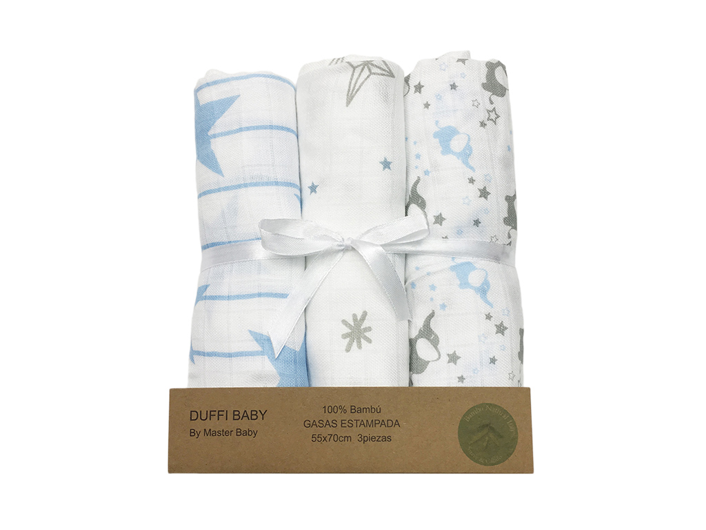 Paño de Bebé Estampado azul