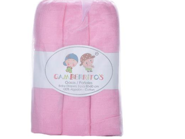 Gasas Pañales en Rosa