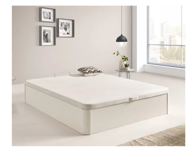 Canapé abatible madera blanco. Medidas 135x190