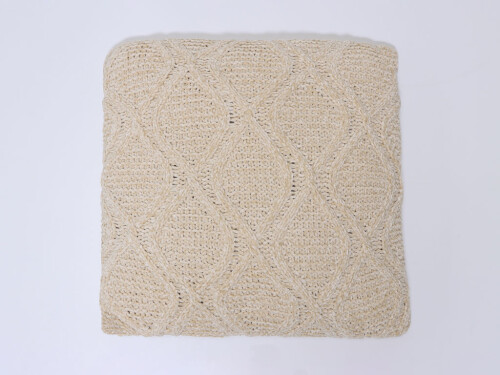 Cojín Chenilla Rombo Crudo 45x45