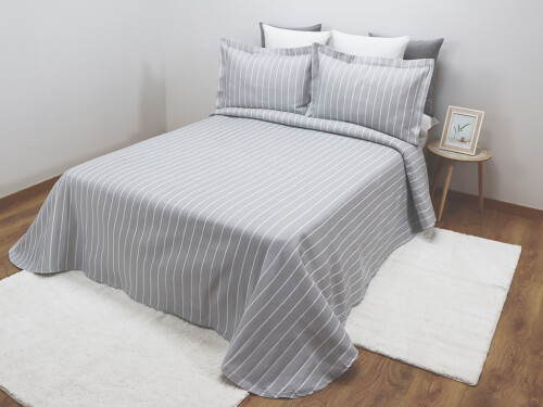 Colcha Raya Gris 90cm