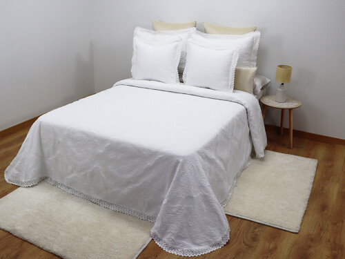 Colcha Lace Puntilla Blanca 150cm