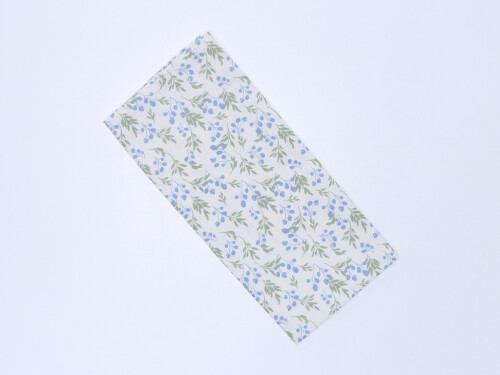 Paño Flores Azul-Verde 48x70cm