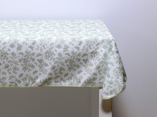Mantel antimanchas Leaves Verde 140x320cm