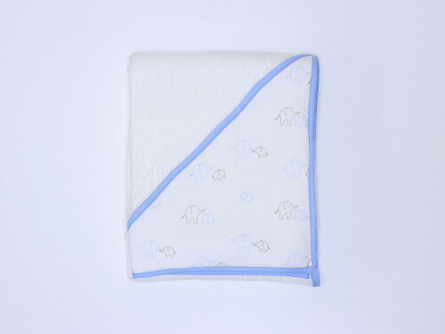 Capa baño 100x100 Elefantes Azul