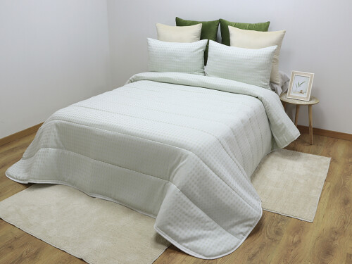 Edredón Vichy Verde 90cm