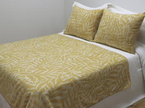 Plaid Ocre Hojas Otoño 130x190cm