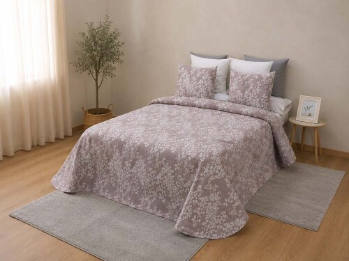 Colcha Flori Burdeos 150cm