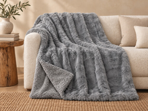 Plaid Rabbit Gris 160x220cm